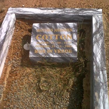 COTTON Matthys Johannes 1912-2002