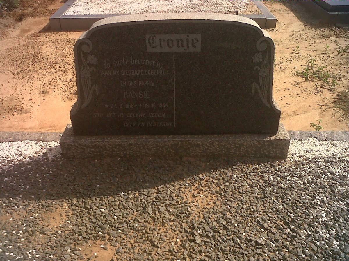CRONJE Hansie 1916-1964