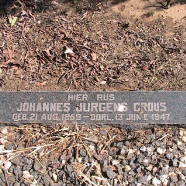 CROUS Johannes Jurgens 1859-1947