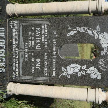 DIEDERICKS R.M. 1940-1997 &amp; Irmy 1940-