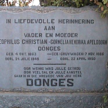 DONGES Theophilus Christian 1863-1949 &amp; Cornelia Hendrika Apeldoorn CRUYWAGEN 1866-1950