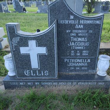 ELLIS Thomas Jacobus 1955-1994 &amp; Petronella Johanna 1958-