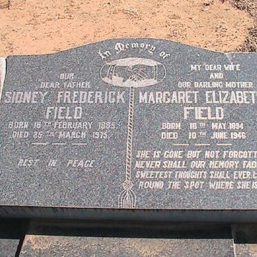 FIELD Sidney Frederick 1885-1975 &amp; Margaret Elizabeth 1894-1946