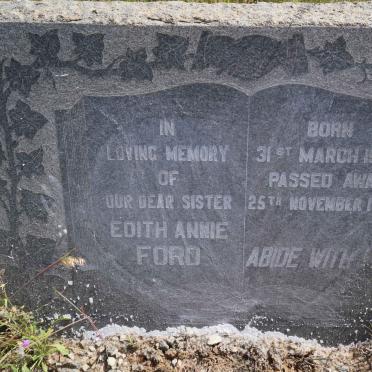 FORD Edith Annie 1908-1938