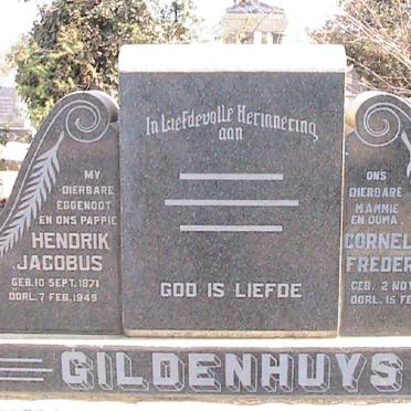 GILDENHUYS Hendrik Jacobus 1871-1949 &amp; Cornelia Frederika 1891-1975