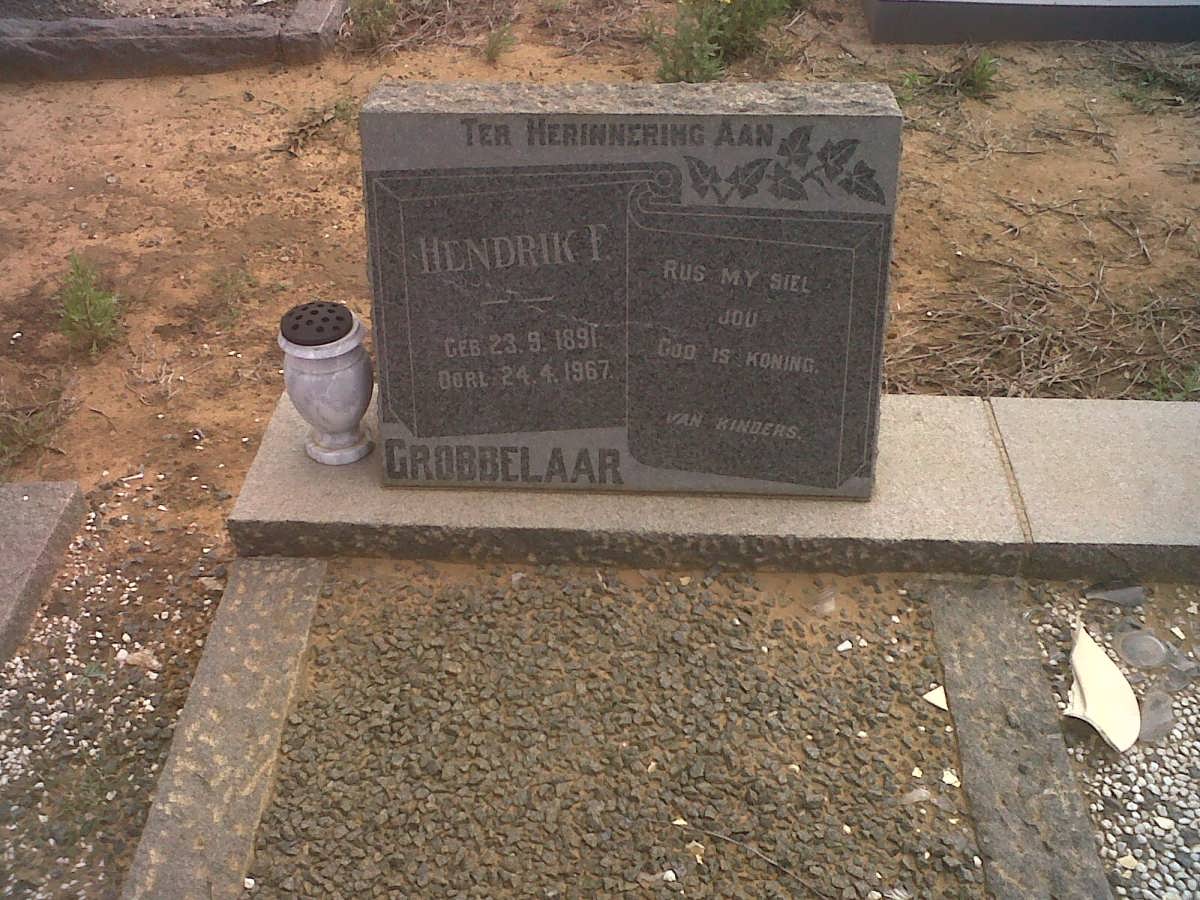 GROBBELAAR Hendrik F. 1891-1967