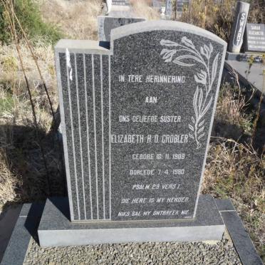 GROBLER Elizabeth H.O. 1909-1980