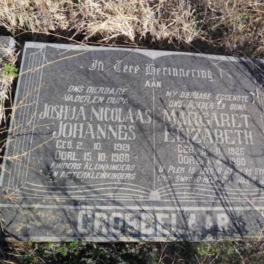 GROBBELAAR Joshua Nicolaas Johannes 1921-1988 &amp; Margaret Elizabeth 1926-1980