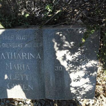 GREEN Catharina Maria Aletta 1918-1988