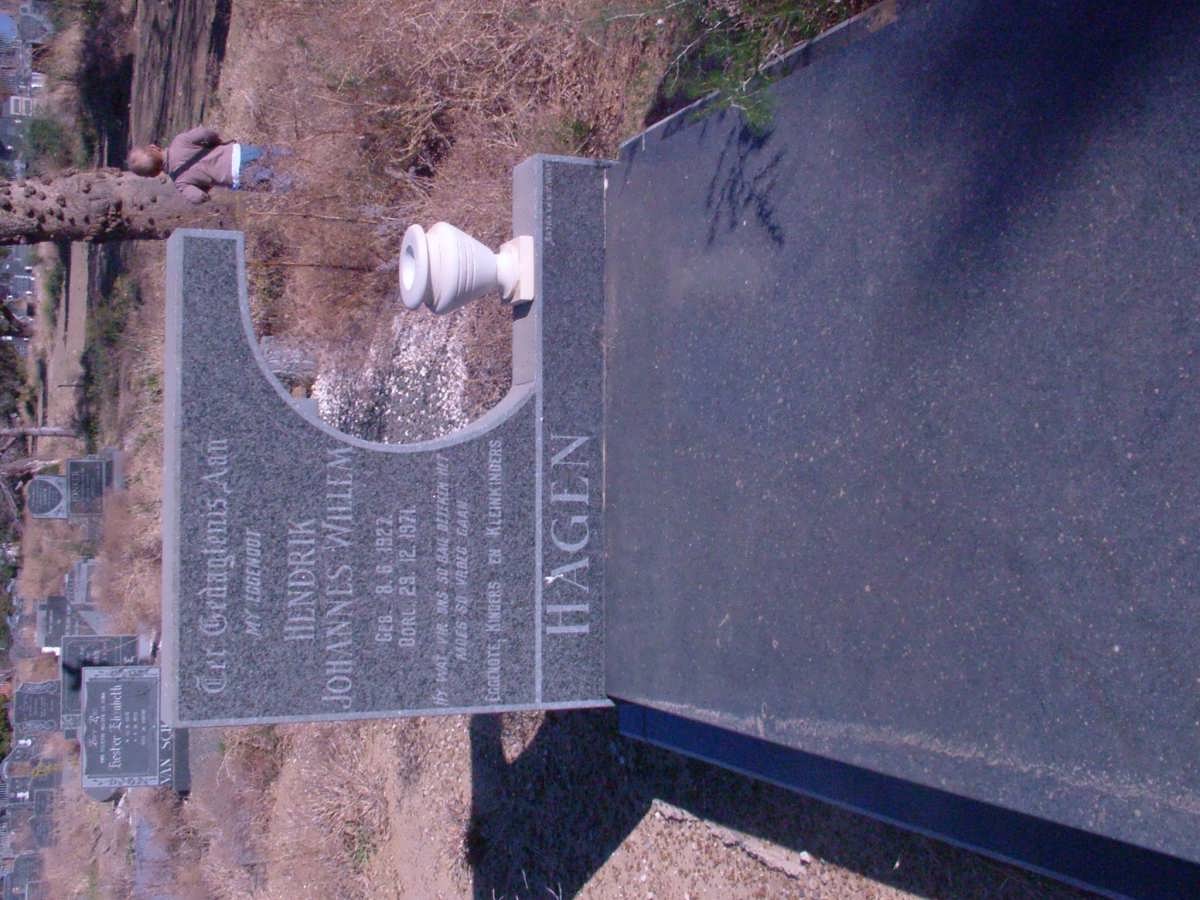 HAGEN Hendrik Johannes Willem 1927-1971