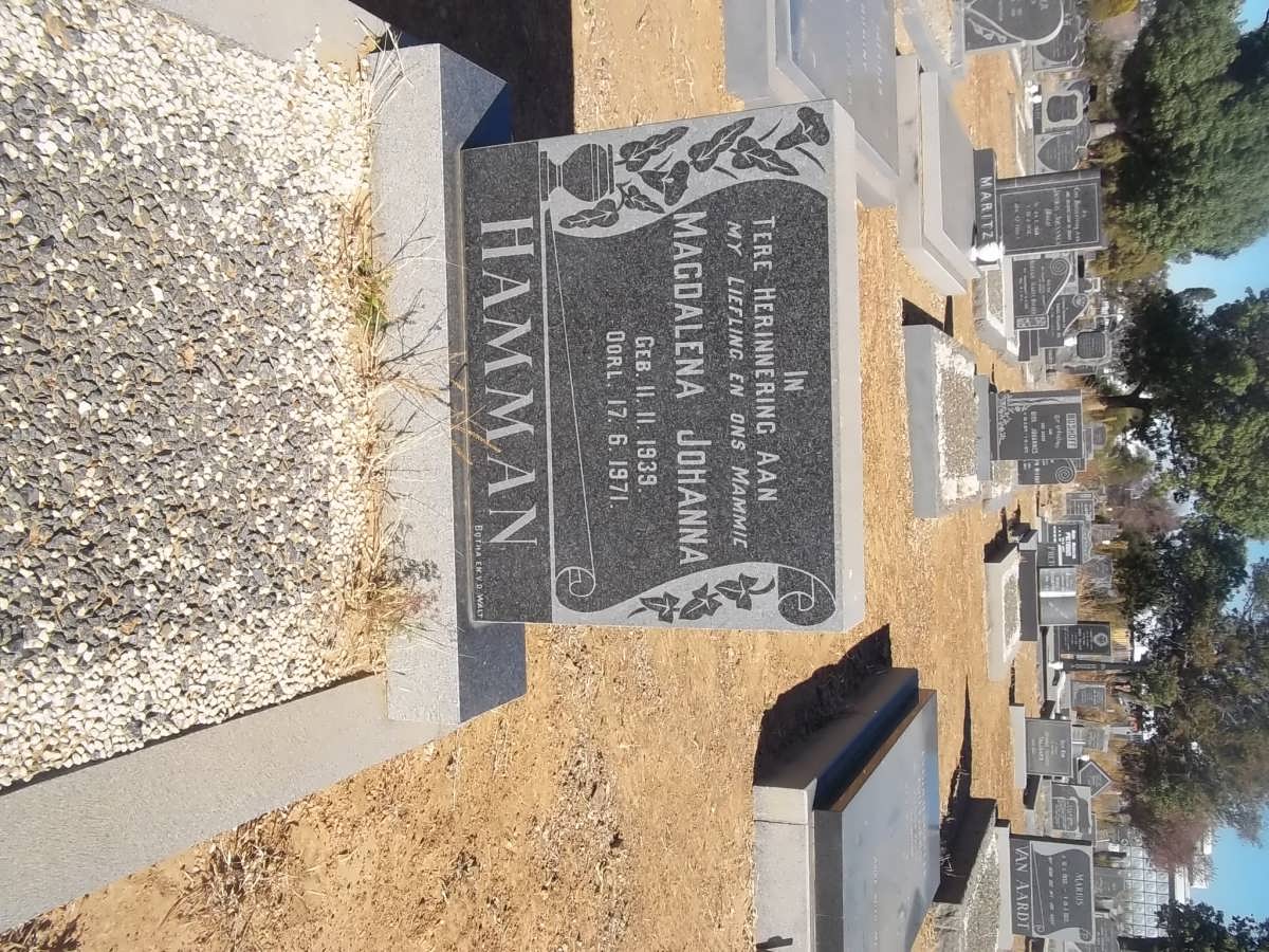 HAMMAN Magdalena Johanna 1939-1971