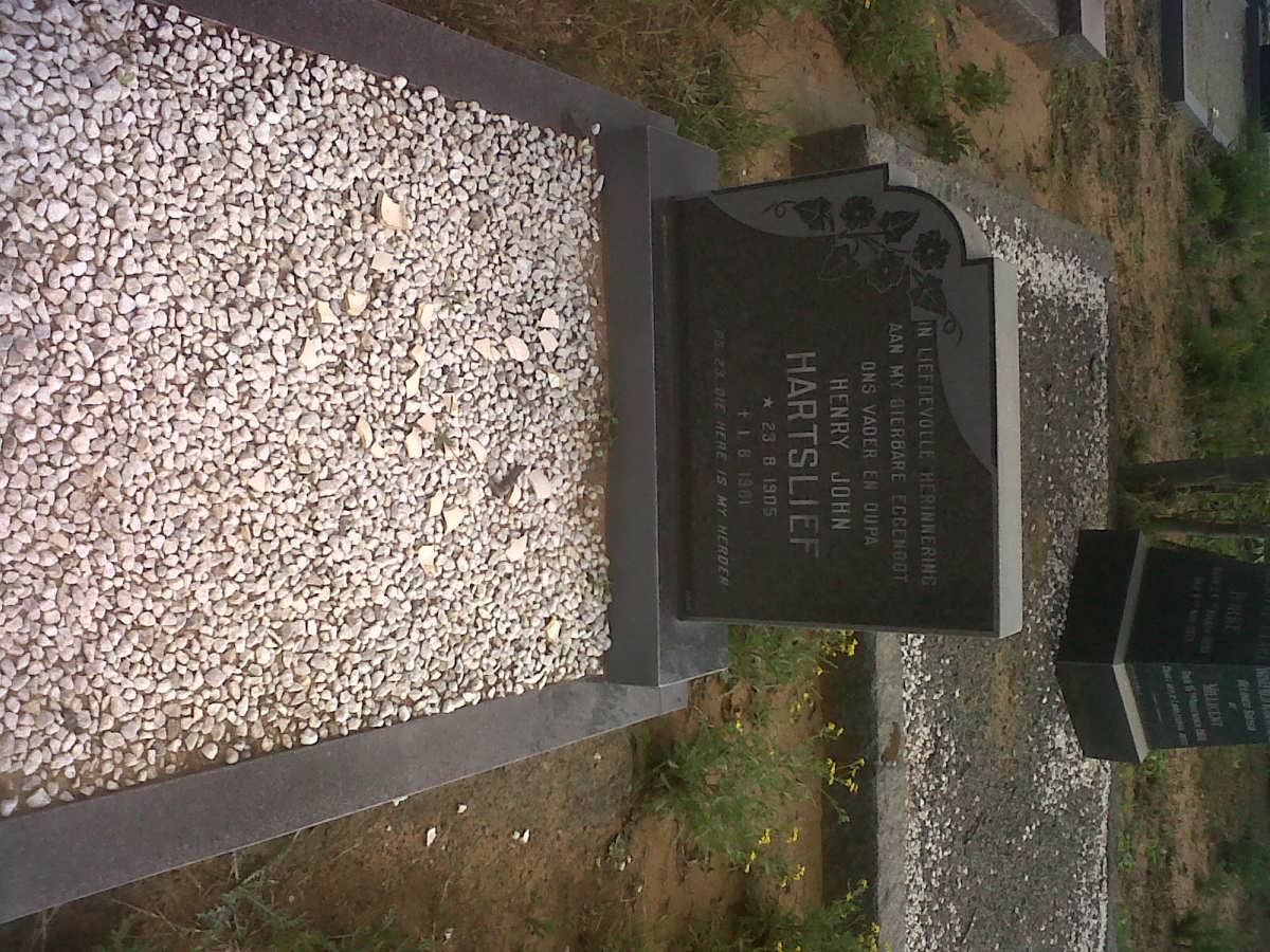 HARTSLIEF Henry John 1905-1981