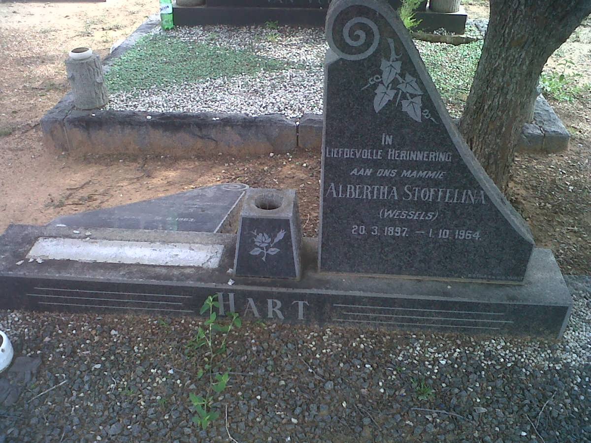 HART James 1899-1963 &amp; Albertha Stoffelina nee WESSELS 1897-1964