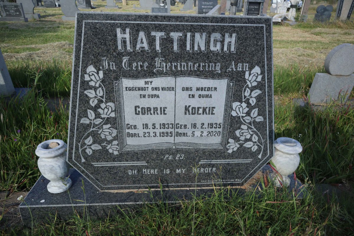 HATTINGH Corrie 1933-1995 &amp; Koekie 1935-2020