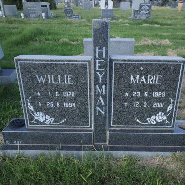 HEYMAN Willie 1928-1994 &amp; Marie 1929-2001