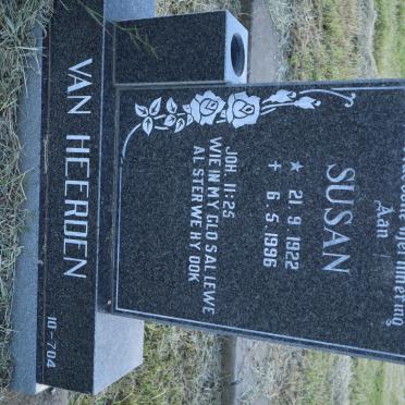 HEERDEN Susan, van 1922-1996