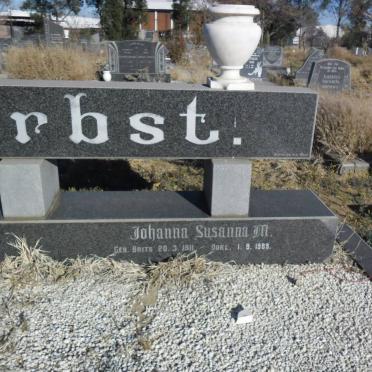 HERBST Johanna Susanna M. 1911-1989