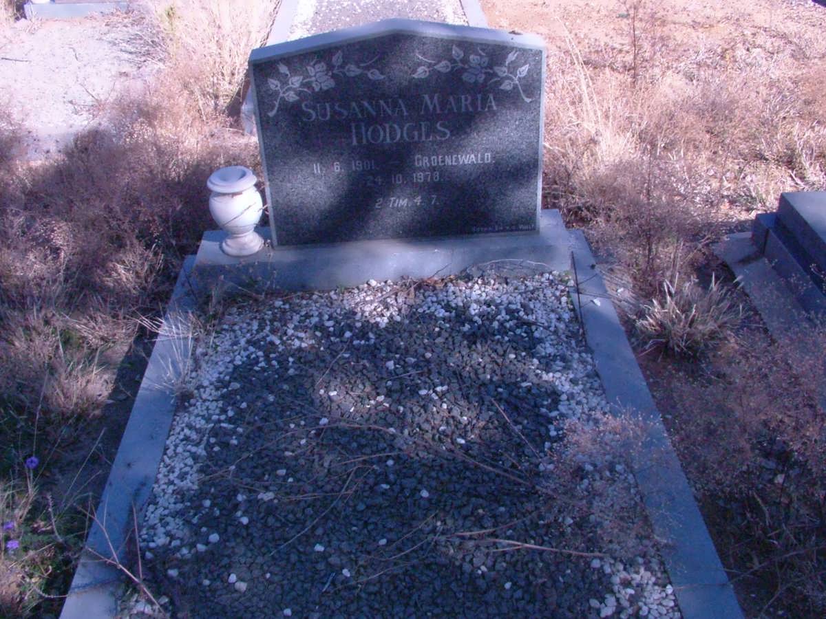 HODGES Susanna Maria nee GROENEWALD 1901-1978