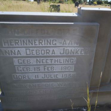 JONKER Anna Debora nee NEETHLING 1901-1938