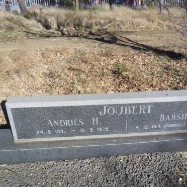 JOUBERT Andries H. 1911-1979 &amp; Babsie M. HONIBALL 1914-
