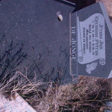 JONGE Frans Jan Hermanus Petrus, de 1939-1976