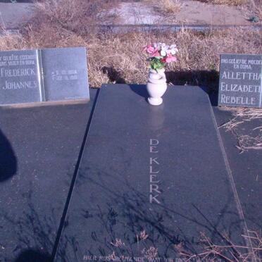 KLERK Frederick Johannes, de ??-?? &amp; Alletta Elizabeth Rebelle 1914-19??