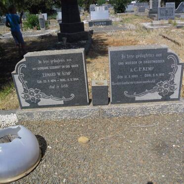 KEMP Edward W. 1874-1954 &amp; A.C.P. 1883-1972