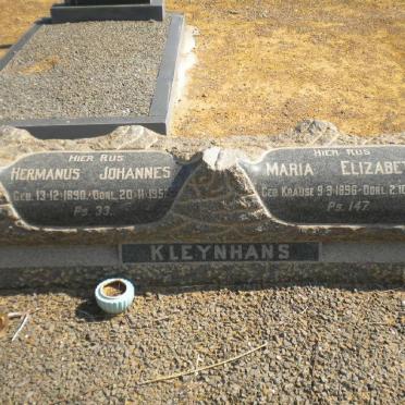 KLEYNHANS Hermanus Johannes 1890-1957 &amp; Maria Elizabeth KRAUSE 1896-1971
