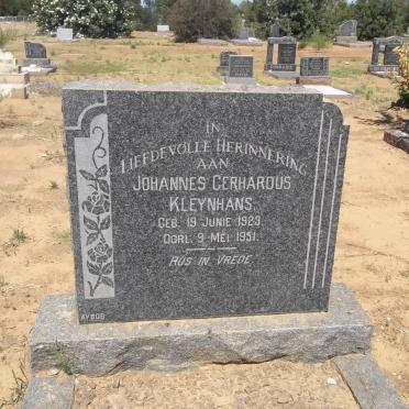 KLEYNHANS Johannes Gerhardus 1923-1951