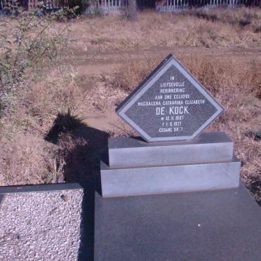 KOCK Magdalena Catharina Elizabeth, de 1897-1977