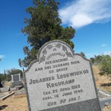 KROUKAMP Johannes Lodewickus 1923-1949