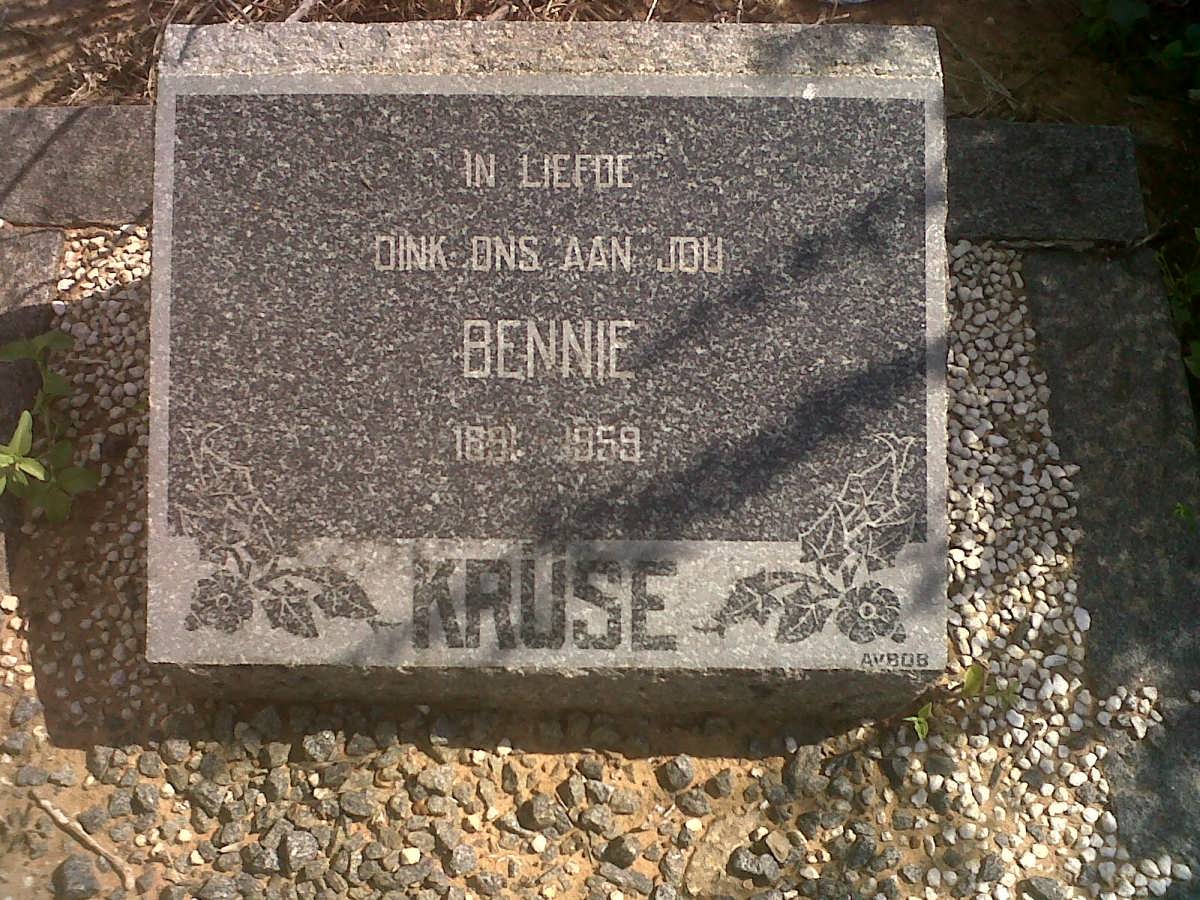 KRUSE Bennie 1891-1959