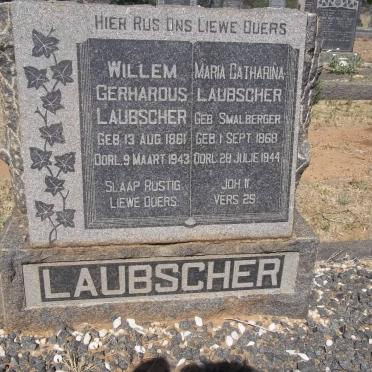 LAUBSCHER Willem Gerhardus 1861-1943 &amp; Maria Catharina SMALBERGER 1868-1944