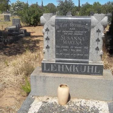 LEHMKUHL Susanna Maryna nee JACOBS 1901-1950