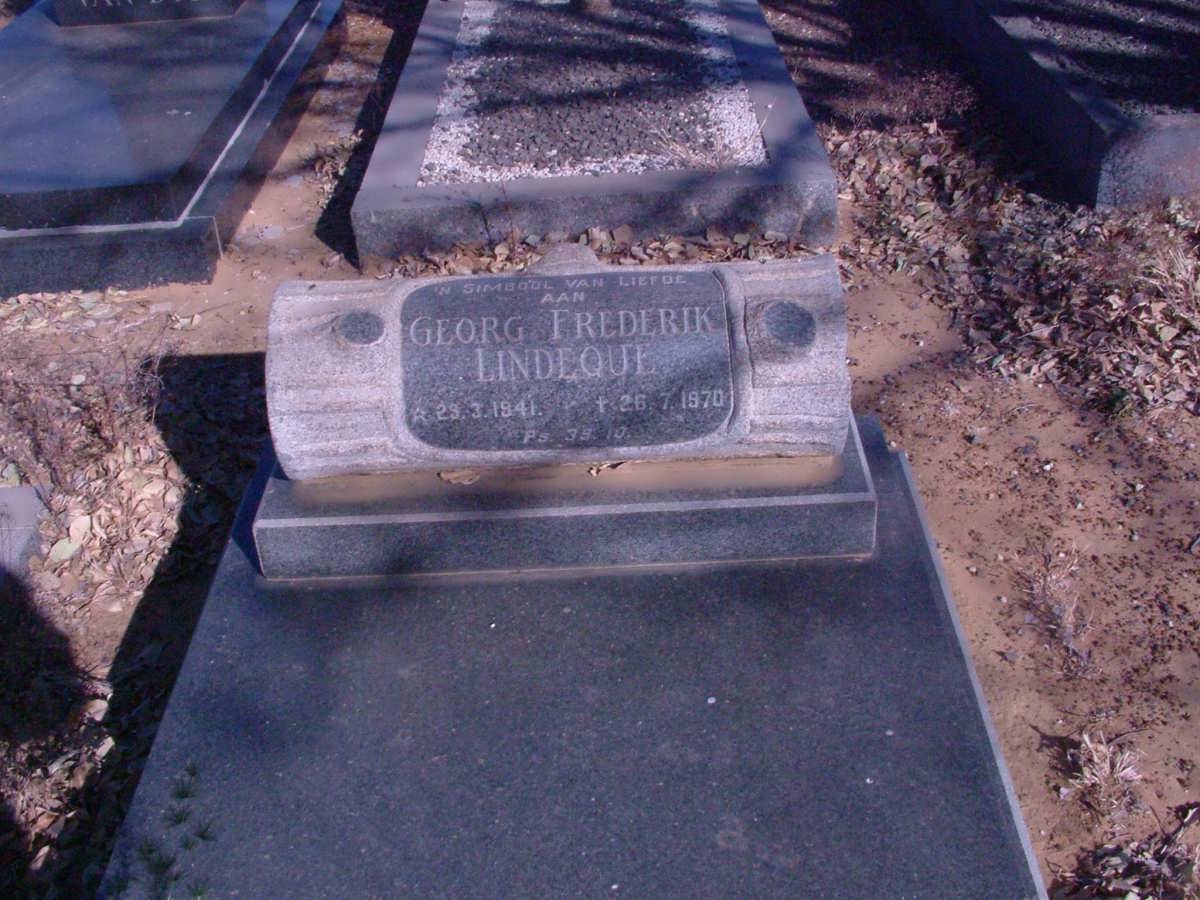LINDEQUE Georg Frederik 1941-1970