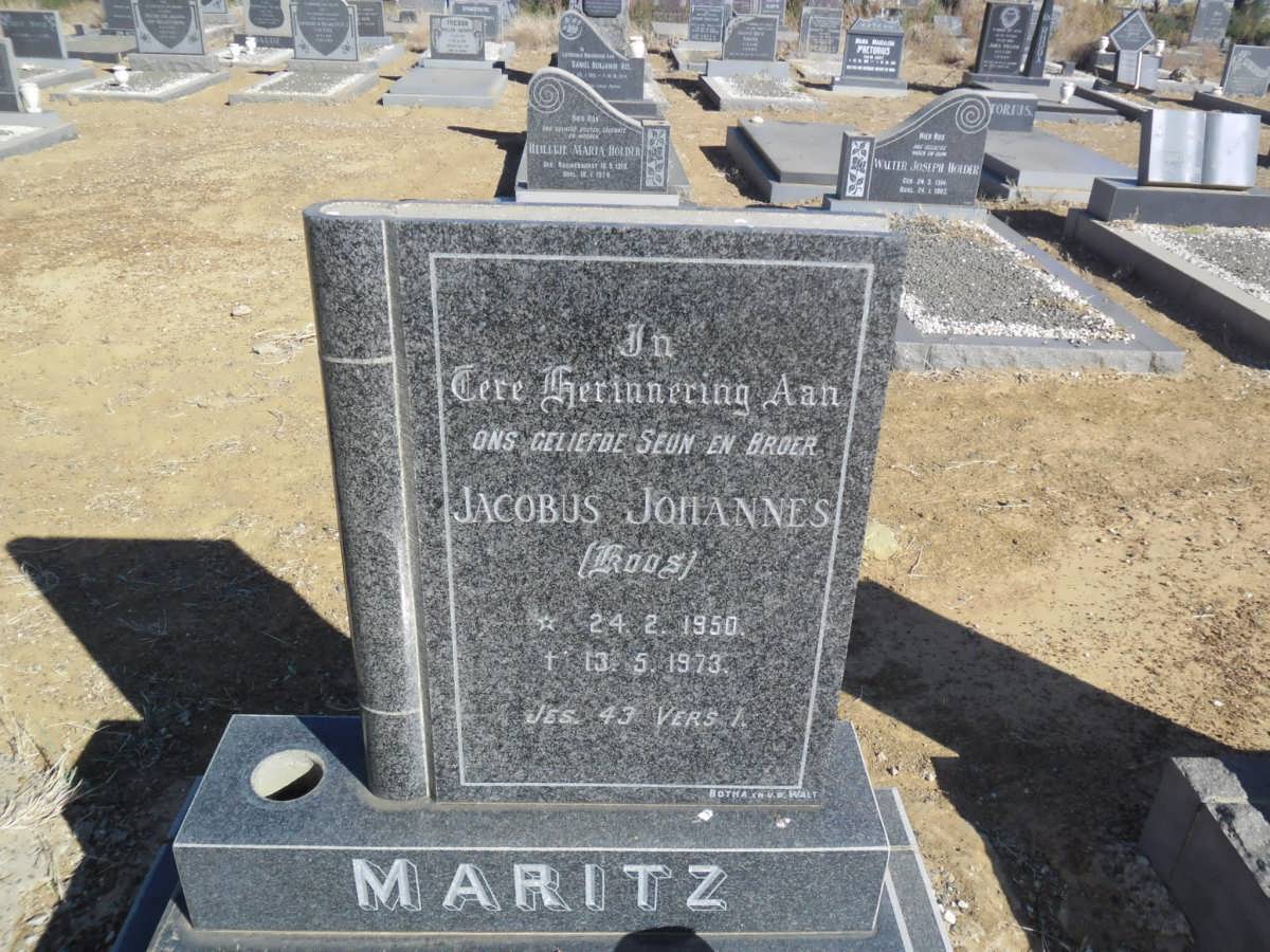 MARITZ Jacobus Johannes 1950-1973