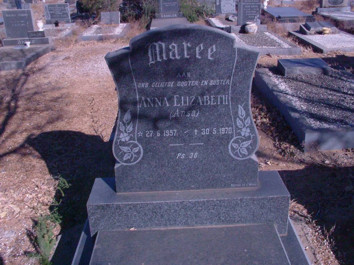MAREE Anna Elizabeth 1957-1970