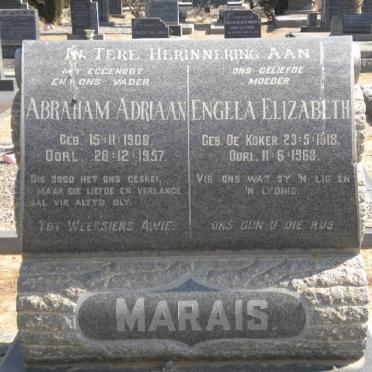 MARAIS Abraham Adriaan 1908-1957 &amp; Engela Elizabeth de KOKER 1918-1968