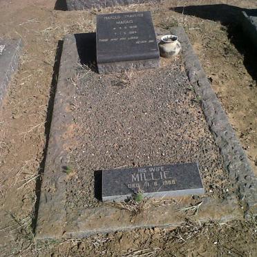 MARAIS Harold Travers 1898-1964 &amp; Millie -1968      