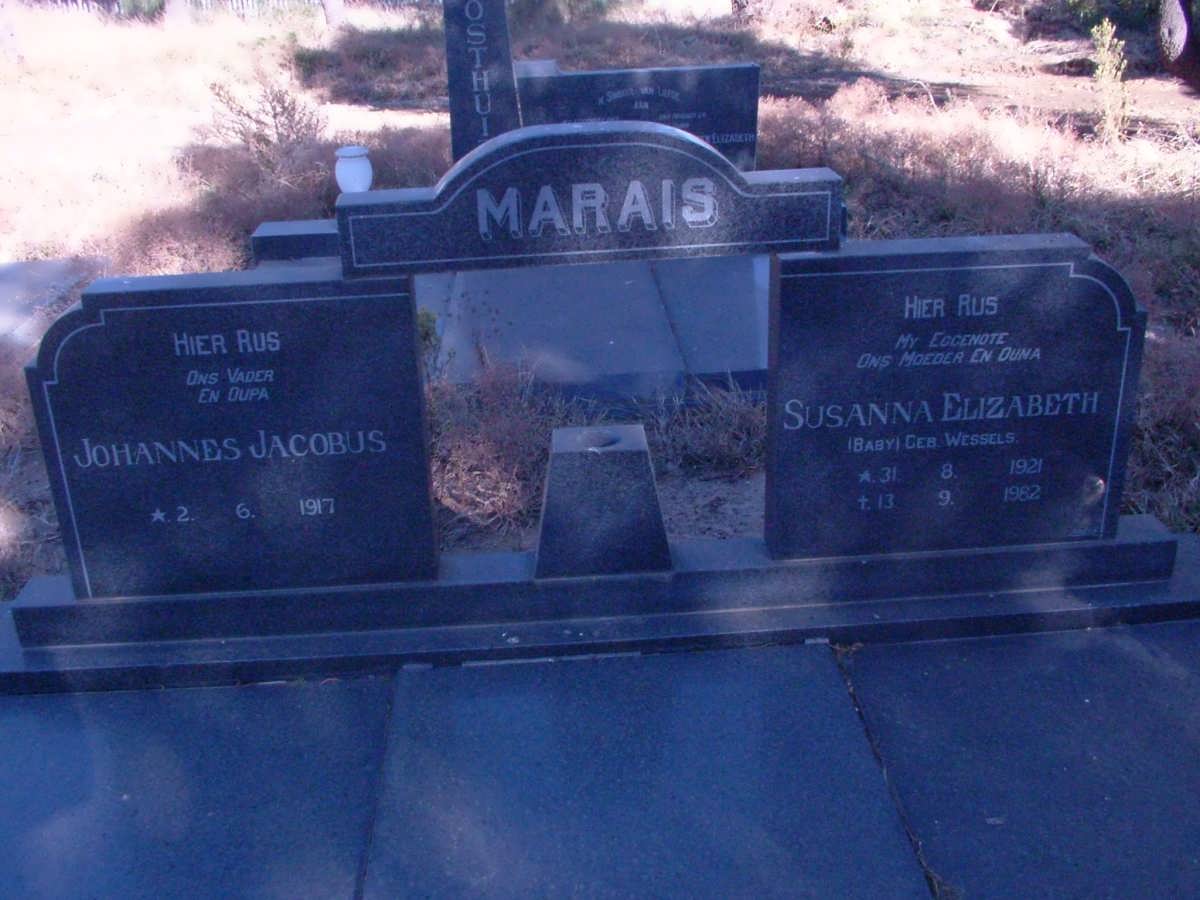 MARAIS Johannes Jacobus 1917- &amp; Susanna Elizabeth WESSELS 1921-1982