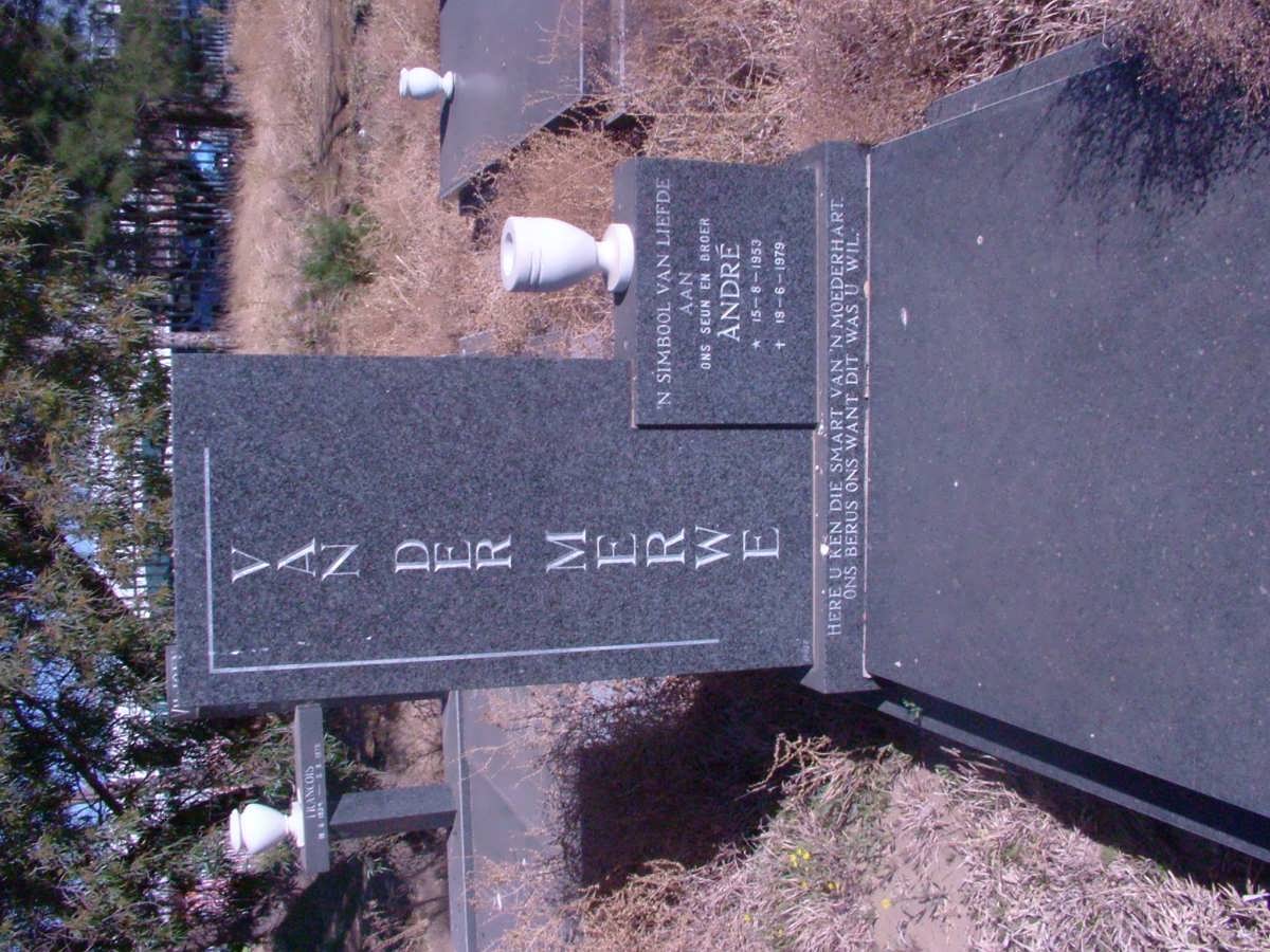 MERWE André, van der 1953-1979