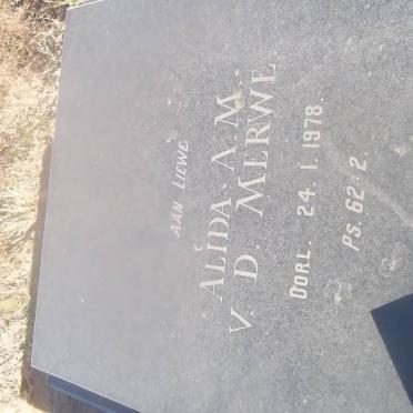 MERWE Alida A.M., van der -1978