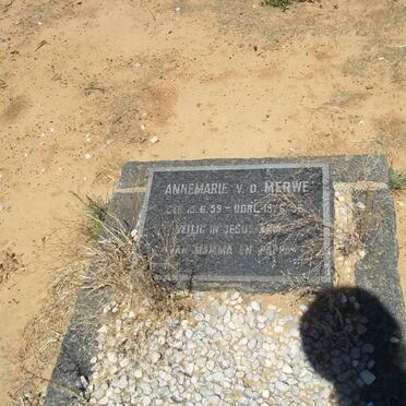 MERWE Annemarie, v.d. 1959-1959