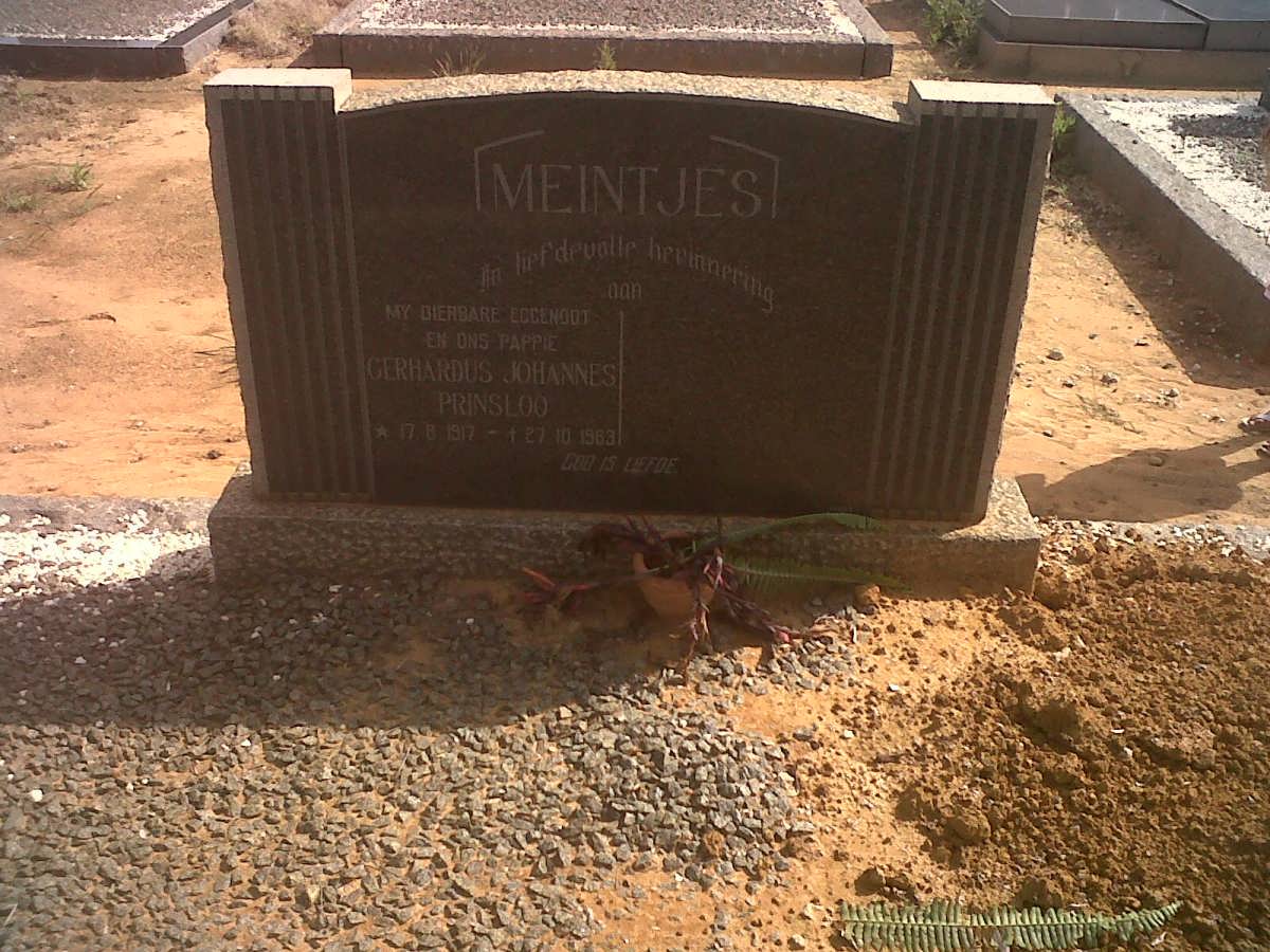 MEINTJES Gerhardus Johannes Prinsloo 1917-1963