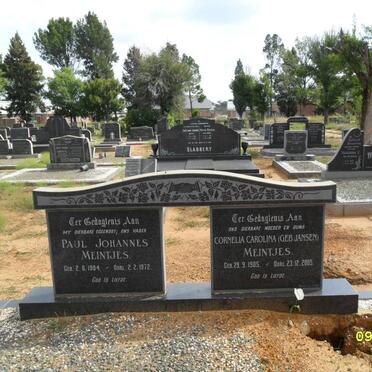 MEINTJES Paul Johannes 1904-1972 &amp; Cornelia Carolina JANSEN 1905-2005