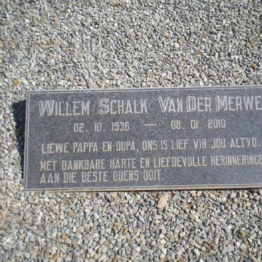 MERWE Willem Schalk, van der 1936-2010