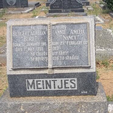 MEINTJES Burgert Adriaan 1916-1955 &amp; Annie Amelia 1917-
