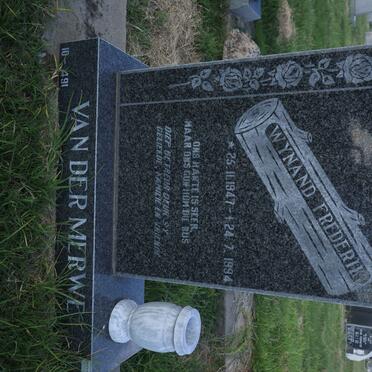 MERWE Wynand Frederik, van der 1947-1994