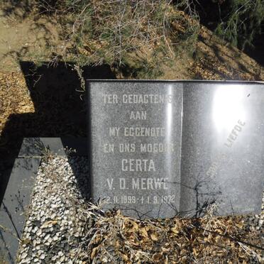 MERWE Gerta, v.d. 1899-1972