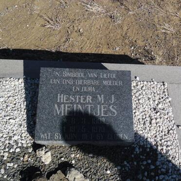 MEINTJES Hester M.J. 1909-1979